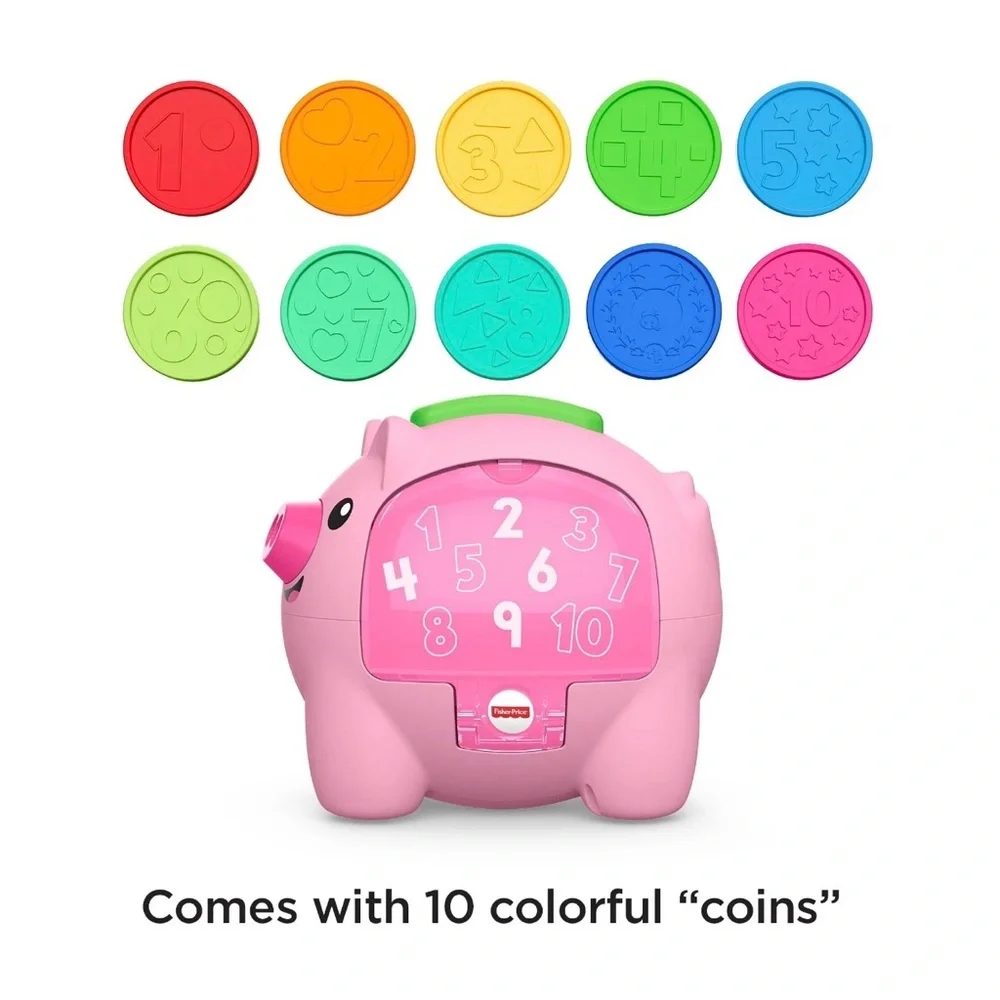 Fisher-Price Laugh & Learn Count & Rumble Piggy Bank & Toddler Toy . NEW